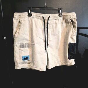 Brooklyn Cloth Tan Casual Shorts with Black Accents